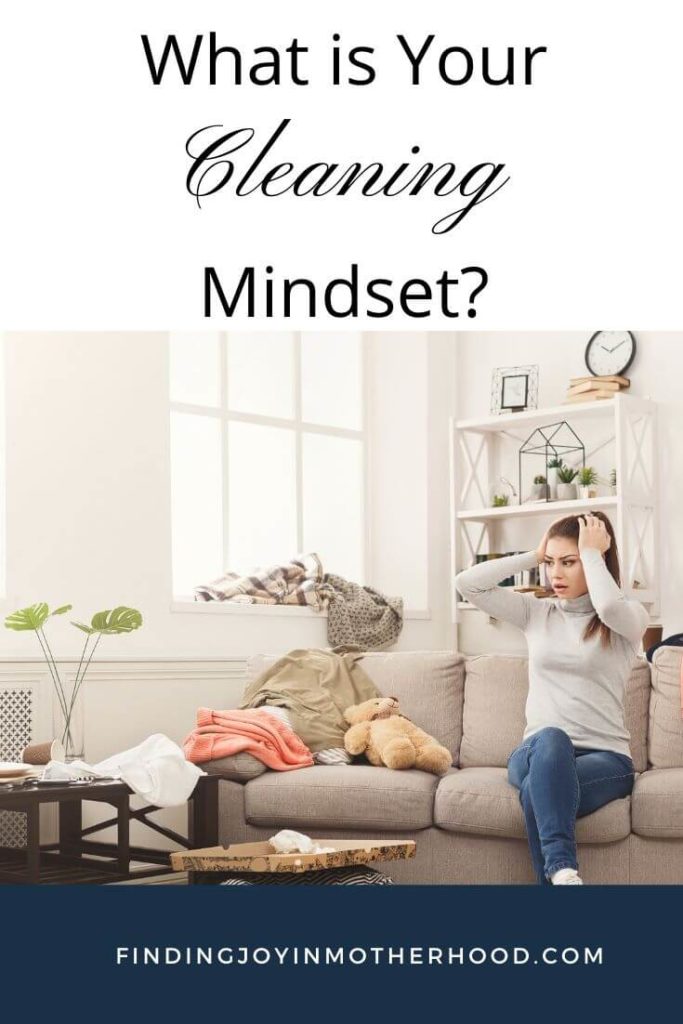 stressed woman in home #cleaningmindset #howtohaveacleanhome #cleaningtips