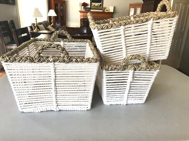 Baskets for decluttering #decluttertheeasyway